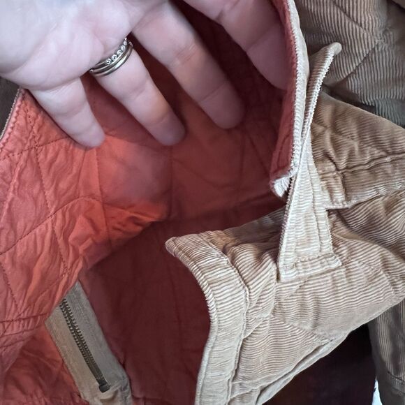 Eddie Bauer Women's Quilted Chore Coat In Tan Size XL Tall - Picture 7 of 8